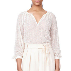 REBECCA TAYLOR WOMEN'S EYELET TOP